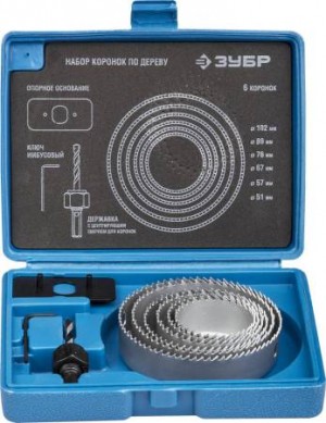 Коронка для дрели, набор