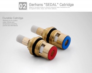 Смеситель Gerhans для кухни с гайкой (золотой) K14001G