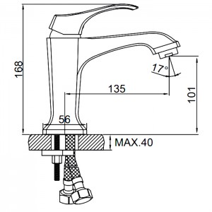 Смеситель для умывальника LEDEME L1042