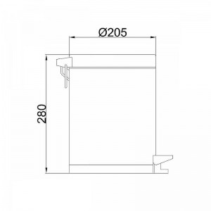 Ведро для мусора 5L хром FRAP F702