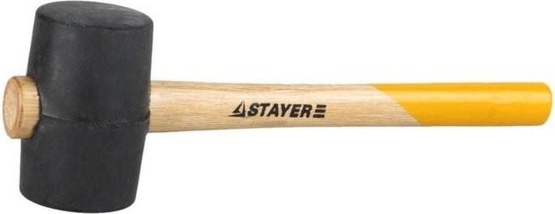Киянка STAYER резиновая черная с деревянной ручкой, 225г 20505-40