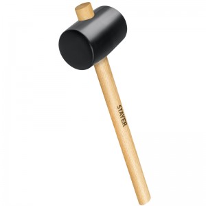 Киянка STAYER резиновая черная с деревянной ручкой, 450г 20505-65
