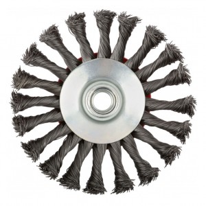 Корщетка для УШМ 125мм коническая, витая FIT 39116