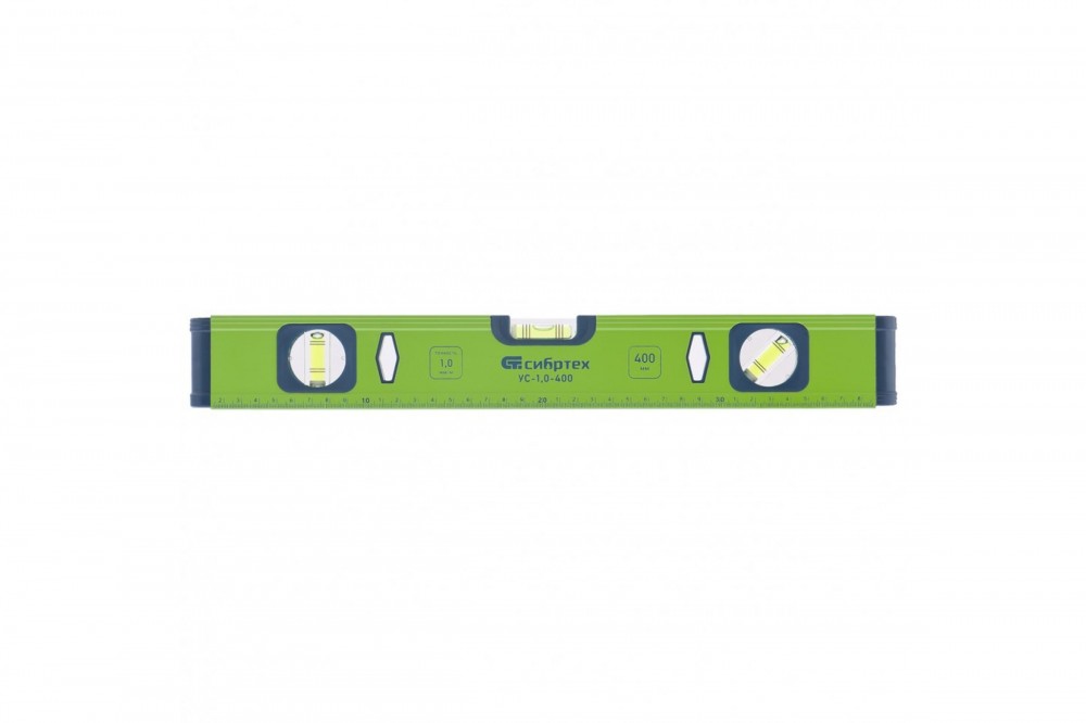 Уровень алюминиевый УС-1,0-400 фрезерованный 3глазка 400мм СИБРТЕХ 34100