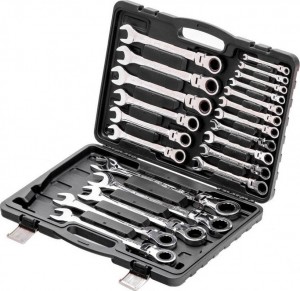 Набор ключей комбинированных, трещоточных шарнирных 13 шт. Matrix 14798