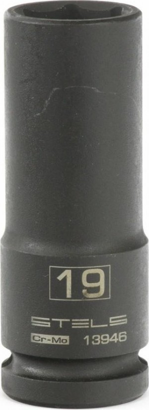 Головка ударная удлиненная 19мм 1/2" 6-гр CrMo STELS 13946