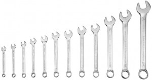 Набор ключей комбинированных 6-22мм (12 шт) CrV холодный штамп GROSS 15149