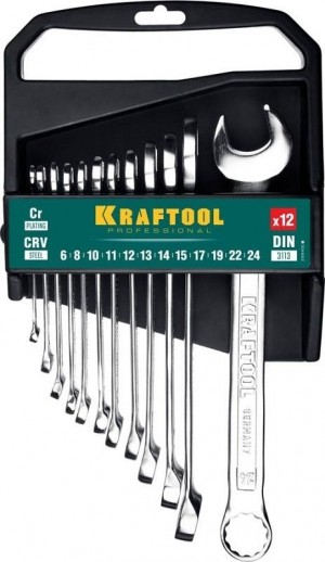 Набор ключей комб (12 шт) 6-24мм KRAFTOOL 27079-H12C_z01