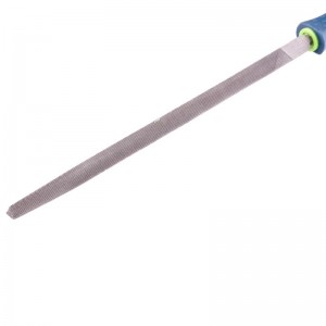 Напильник 250 мм трехгранный двухкомпонентная рукоятка №2 Сибртех 16030