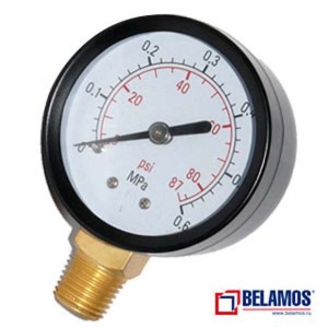 Манометр PSG 50RAD радиальный 6 бар BELAMOS