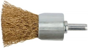 Корщетка для дрели 25мм кисть, мягкая, латунь FIT 38525