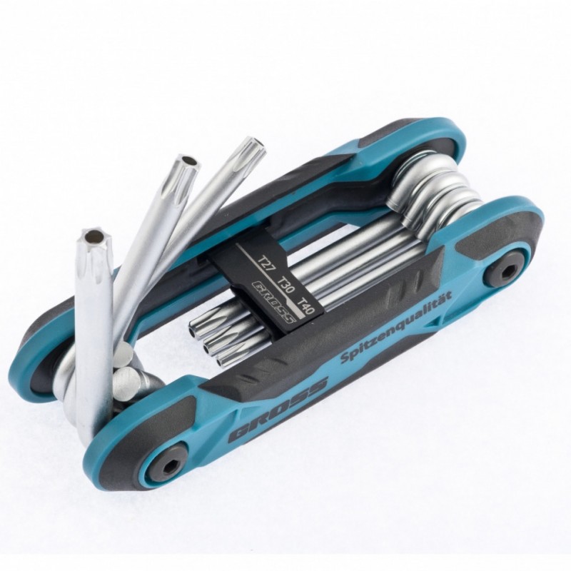 Набор ключей имбусовых Tamper-Torx CrV складные7 шт GROSS 16413
