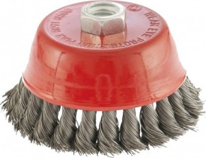 Корщетка для УШМ 125мм чашка, витая Matrix 74617