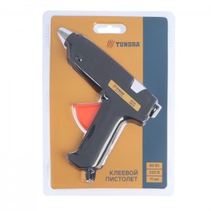 Клеевой пистолет TUNDRA basik 11мм, 80 Вт, 220В (1026055)