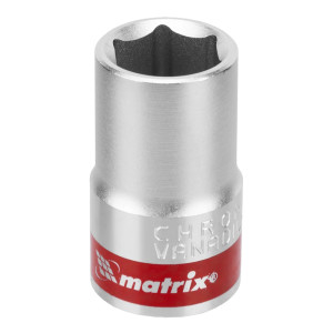 Головка торцевая 14мм 1/2" 6-гранная, CrV, под квадрат MATRIX 13114