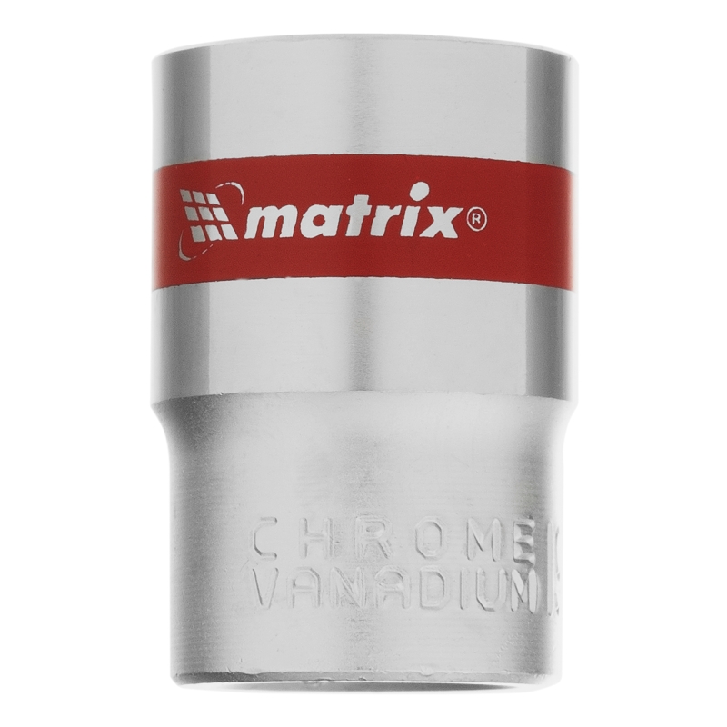 Головка торцевая 19мм 1/2" 6-гранная, CrV, под квадрат MATRIX 13119