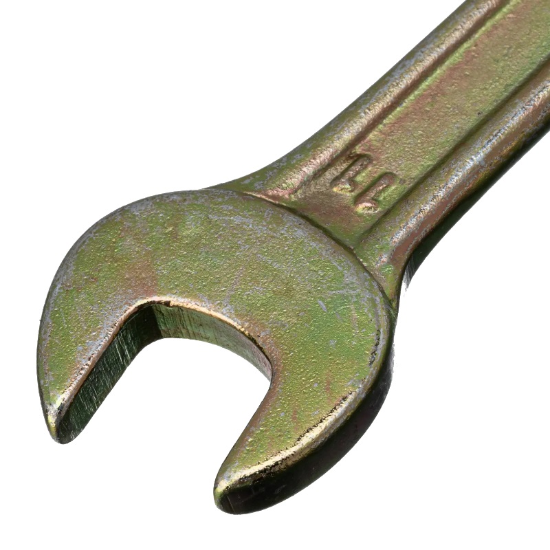 Ключ рожковый 10*11мм, желтый цинк Сибртех 14304