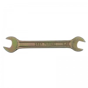 Ключ рожковый 10*11мм, желтый цинк Сибртех 14304