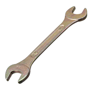 Ключ рожковый 14*15мм, желтый цинк СИБРТЕХ 14308