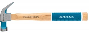 Молоток-гвоздодер 200гр 45° магнит обрезин рукоятка AMERICAN HICKORY GROSS 10414