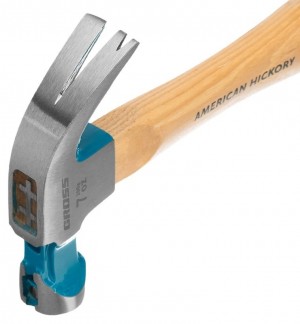 Молоток-гвоздодер 200гр 45° магнит обрезин рукоятка AMERICAN HICKORY GROSS 10414