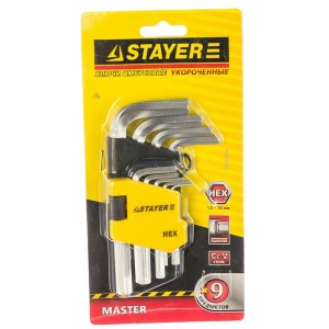 Набор ключей имбусовых 1,5-10мм STAYER Мастер 2740-H9