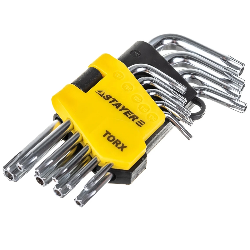 Набор ключей имбусовых Т10-Т50мм (9шт) STAYER MASTER 2743-H9
