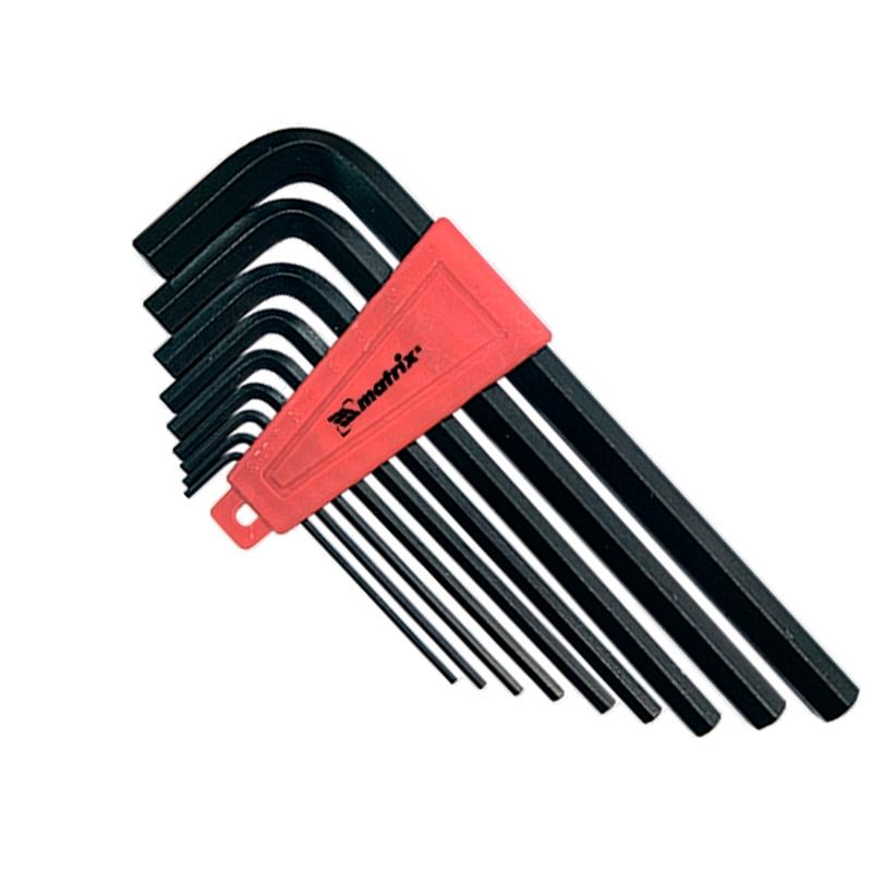 Набор ключей имбусовых 2-12мм HEX CrV 9шт удлиненные MATRIX 11227