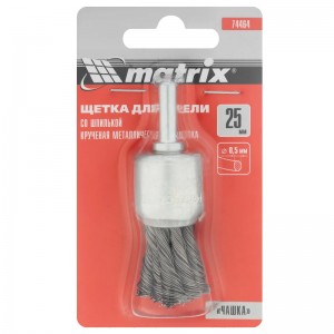Корщетка для дрели 25мм кисть, витая Matrix 74464