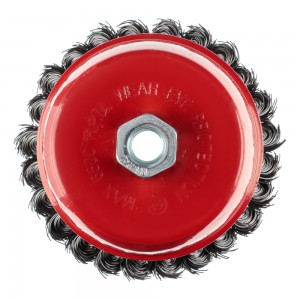 Корщетка для УШМ 125мм чашка, витая Ермак 656-046