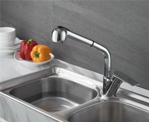 Смеситель для кухни+выд. шланг LEDEME L6040