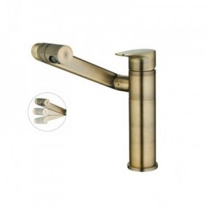 Смеситель для умывальника +излив и аэратор вращаются на 360° Цв.: бронза LEDEME L1055C-17
