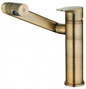 Смеситель для умывальника +излив и аэратор вращаются на 360° Цв.: бронза LEDEME L1055C-17