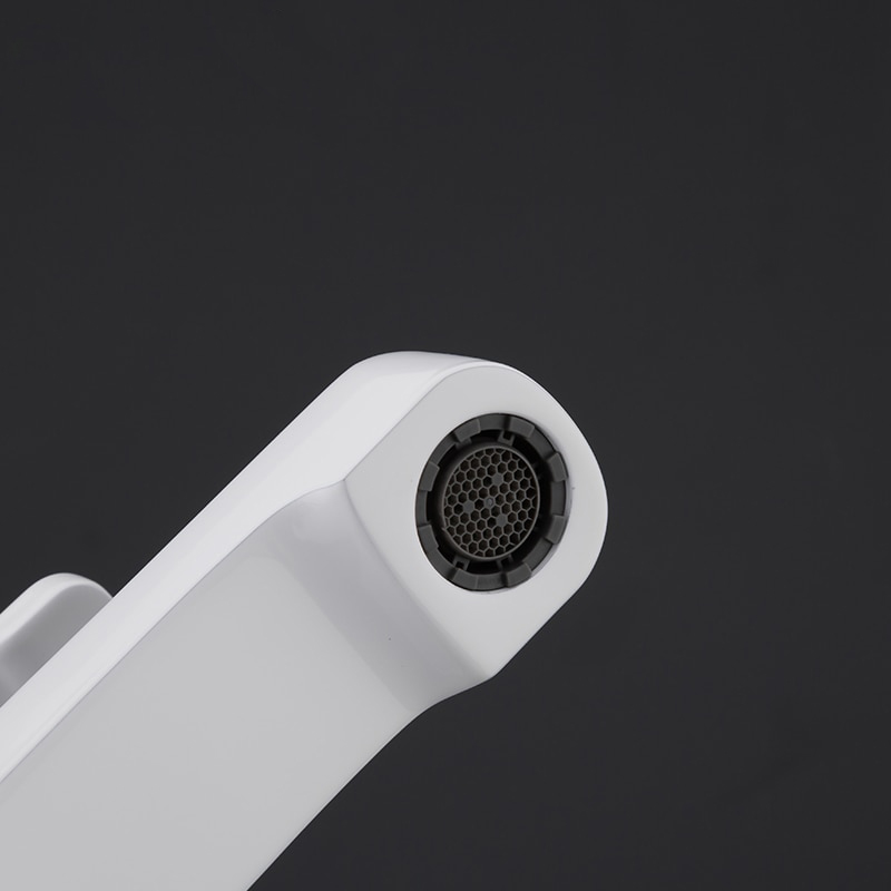 Смеситель для раковины ф35 белый хром GAPPO G1002-8