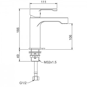 Смеситель для раковины ф35 белый хром GAPPO G1002-8