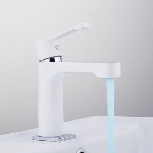 Смеситель для раковины ф35 белый хром GAPPO G1002-8