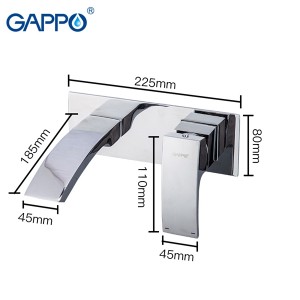 Смеситель GAPPO д/раковины встраеваемый хром G1007-2