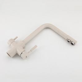 Смеситель для кухни с встроенным фильтром молочный FRAP F4352-24
