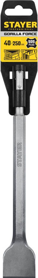 Зубило 40*250мм SDS Plus STAYER плоское изогнутое 29354-40-250_z01