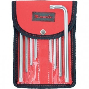 Набор ключей имбусовых удлиненных Tamper TORX (9 шт) T10-T50 MATRIX 12313
