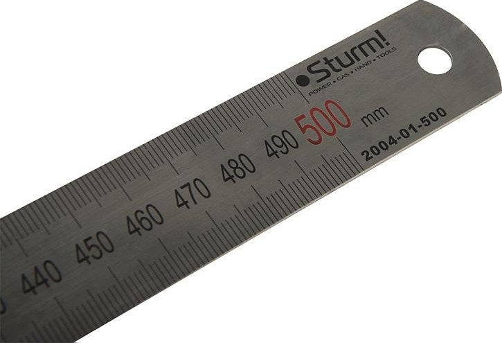 Линейка мет 500мм Sturm 2040-01-500