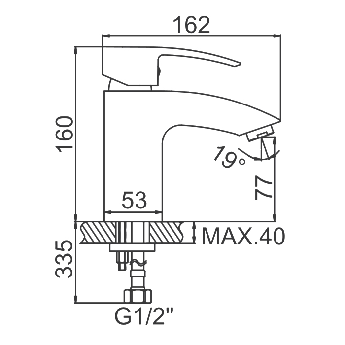 Смеситель для умывальника LEDEME L1043