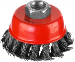 Корщетка для УШМ 65мм чашка, витая MIRAX 35104-065