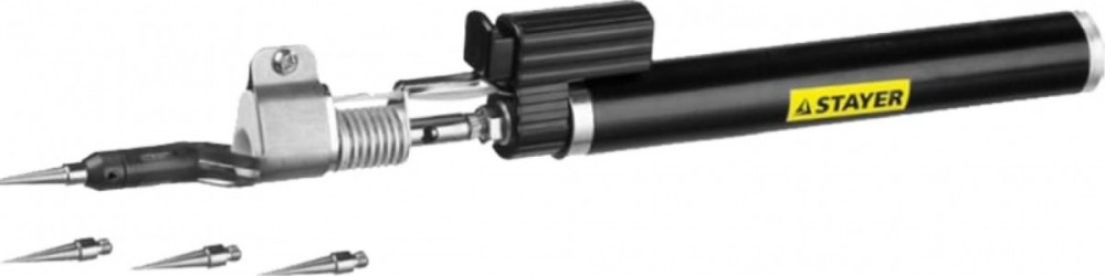 Горелка STAYER газовая пьезоподжиг 1200С 2в1 55505-Н6