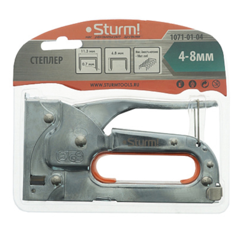 Степлер Sturm 1071-01-04 тип 53 4-8мм стандарт