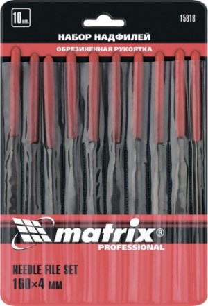 Набор надфилей 160*4мм обрезин рук (10шт) MATRIX 15818