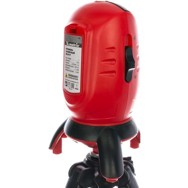 Уровень лазерный ML01T,10м, ±0,5мм/1м, 650нм, 1 верт. 1 гор. пл., резьба 5/8", штатив MATRIX 35063