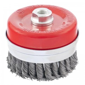 Корщетка для УШМ 100мм чашка, витая Matrix Heavy Duty 74672