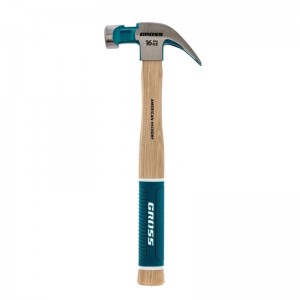 Молоток-гвоздодер 450г угол 45 магнит обрез рукоятка AMERICAN HICKORY GROSS 10415
