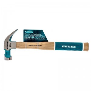 Молоток-гвоздодер 450г угол 45 магнит обрез рукоятка AMERICAN HICKORY GROSS 10415